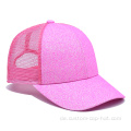 Hochwertige rosa Pailletten Trucker Hut